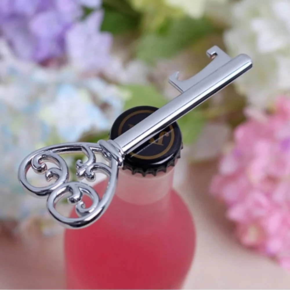 20 Wedding Favors New in Gift Box, Victorian-Style, Chrome Plated Bottle Opener